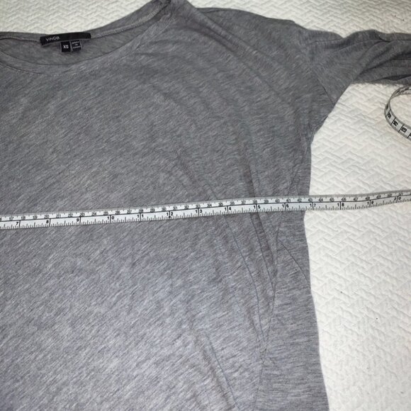 𝅺vince Long Sleeved Grey Crew Neck T-Shirt Size XS - Picture 6 of 10